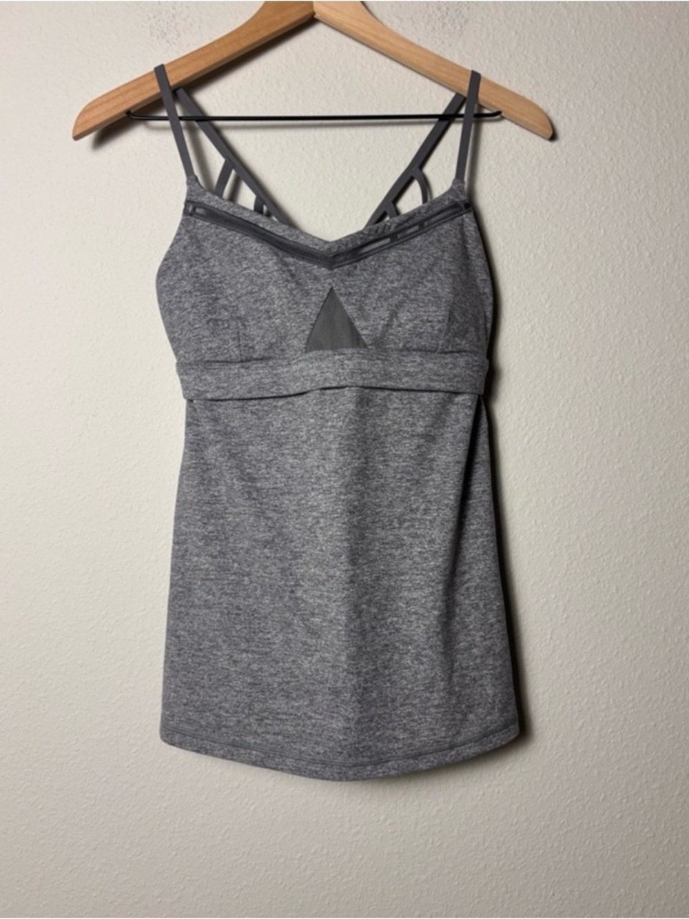 Lululemon TankHeather Gray Strappy Athletic Tank Top